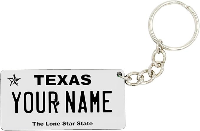 License Plate Keychain - Personalized - All States Multicolor