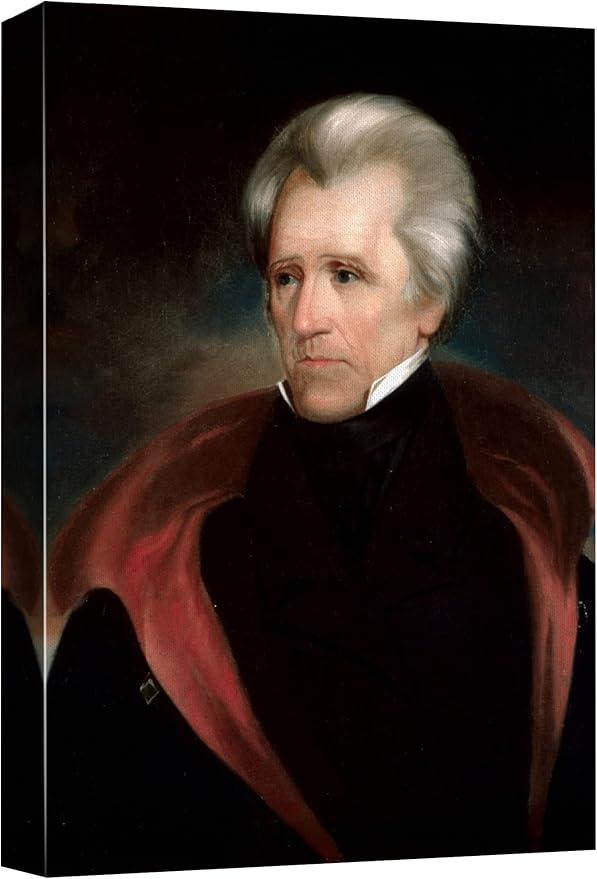 wall26 - Portrait of Andrew Jackson by Ralph Eleaser Whiteside Earl (7th President of The United States) - American Presidents Series - Canvas Wall Art Gallery Wrap Ready to Hang - 24x36 inches