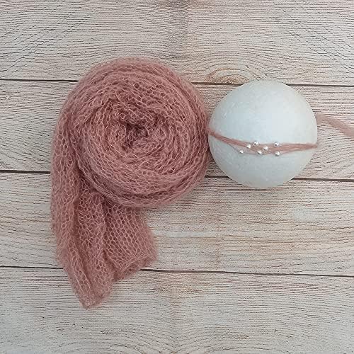 Newborn Photo Props Faux Fur Round 23.6 inch Soft Baby Boy Girl Photo Blanket Studio Photo Mat (3pcs Gray Sand) - Image 3