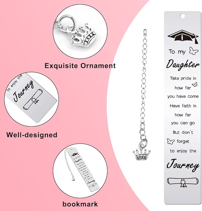 Quimoy Gifts for Daughter, Daughter Birthday Gift, to Daughter Inspirational Gifts from Mom, Birthday Gifts for Teen Girls Graduation Gifts, Christmas Gift for Daughter