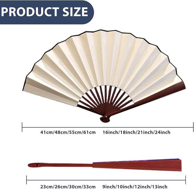 WERWAES 6Pcs Personalized Folding Fan with Custom Photo Hand Held Fans Foldable for Wedding Dancing Saloon Cosplay Party Props Decorative Folding Fans