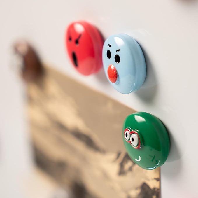 Cute Funny Smiley Face Fridge Magnets for Boys, Strong Fun Refrigerator Magnets for Girls, Decorative Magnets for Classroom, Whiteboard, Office, and Kitchen