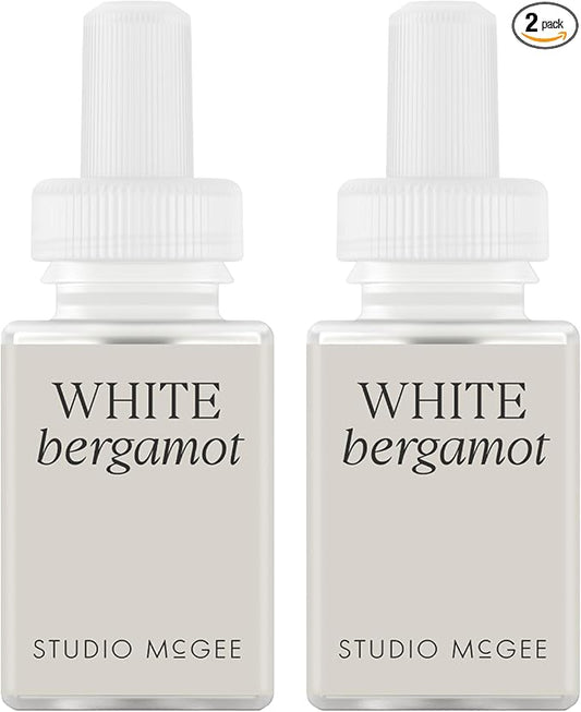 Pura x Studio McGee Home Scent Refill - Smart Air Diffuser - Up to 120-Hours of Luxury Fragrance per Refill - Home Essential - Clean & Safe Diffuser Fragrance - 2 Pack, White Bergamot