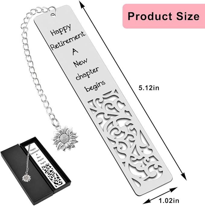 Quimoy Happy Retirement Bookmark for Women, Retirement Gift for Woman Coworker Employee Boss Leader Friends Retired Teacher Nurse, Going Away Gifts for Colleagues, Retirement Gifts for Women 2025