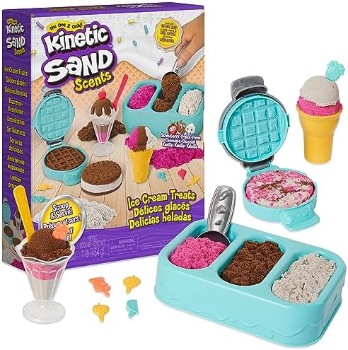 Kinetic Sand Scents Ice Cream Treats, Moldable Sand Sensory Toys, Ages 3+ by KineticSand