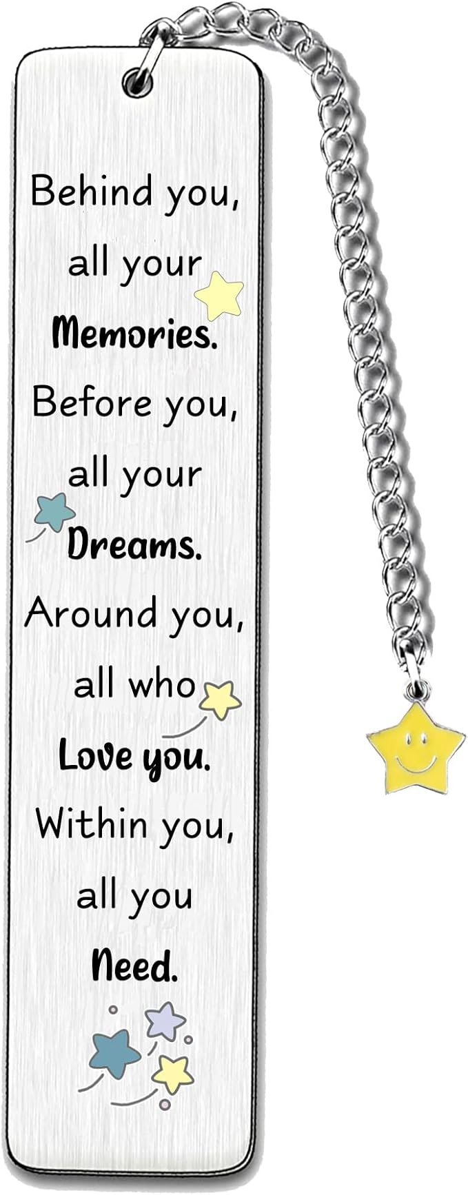 Inspirational Bookmark for Friend Granddaughter Graduation Bookmarks Brother Sister Birthday Back to School Gifts Cousin Encouragement Colleague Retirement Christmas Best Wishes Keepsakes (Behind you)