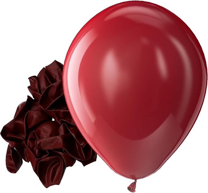 Bezente Burgundy Latex Party Balloons - 150 Pack 5 Inch Dark Ruby Matte Small Retro Wine Red Maroon Balloons for Thanksgiving New Years Casino Themed Cherry Party Decorations