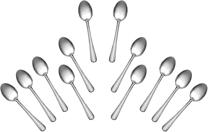 Stainless Steel Tea Spoon, Flatware Set 'Domi' for (12)