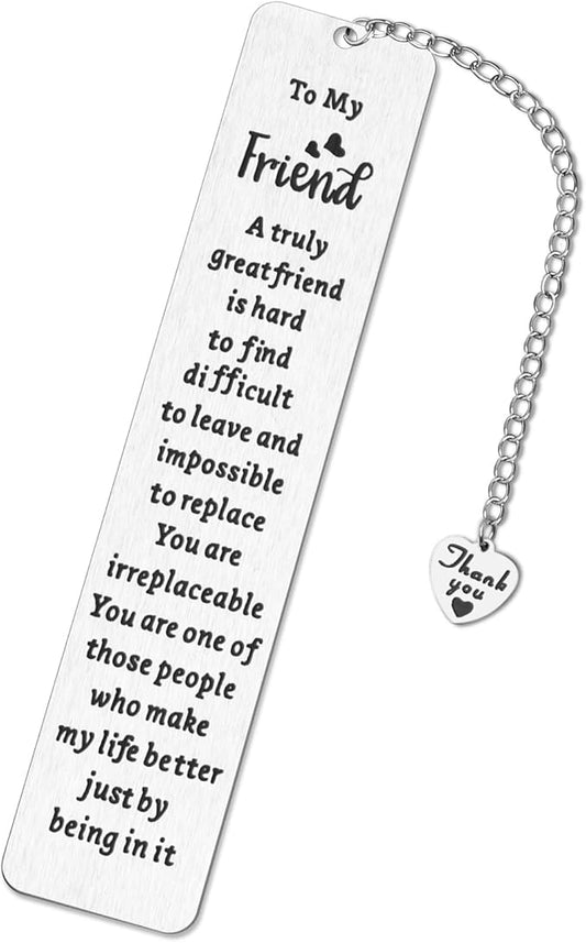 Book Lovers Gifts, Kaluofan Gifts for Book Lovers with Thank You Chain, Bookmark Gifts for Best Friend, Back to School Coming of Age Gifts, Graduation Gifts, Christmas Stocking Stuffers for Teens