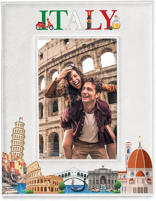 KATE POSH Italy Picture Frame, Family Vacation in Italy, Wedding Gift, Honeymoon Gift (5x7-Vertical)