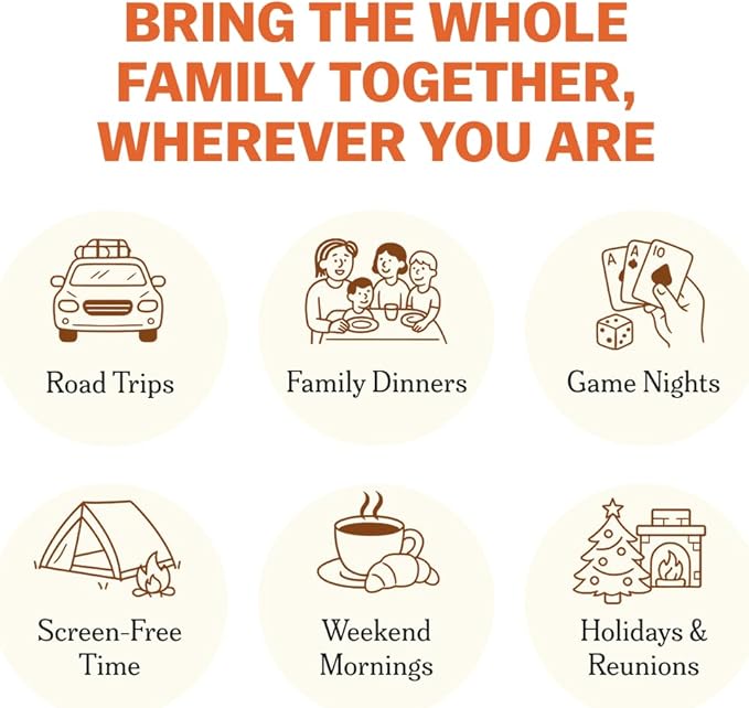 TALES 150 Conversation Cards, Family Edition, for Families, Adults, Teens, and Kids, Family Dinners, Game Nights, and Gatherings, Prompts for Meaningful Connections