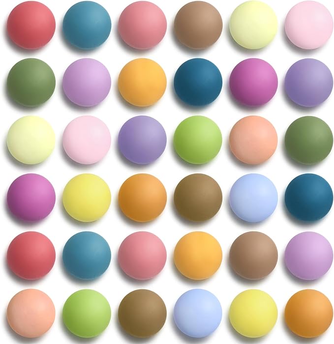 36 Pack Strong Fridge Magnets Refrigerator Colorful Matte Decorative Cute Round Resin Magnets for Whiteboard Locker Office Cabinets Dishwasher, 18 Vibrant Colors 0.71 Inch