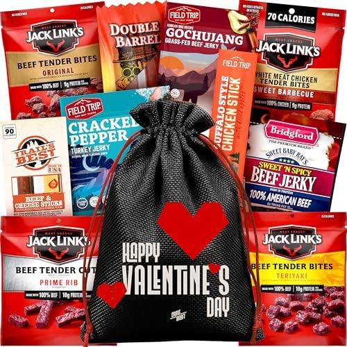 Beef Jerky Valentines Variety Pack - Valentines Day Gifts for Him Basket by Unknown