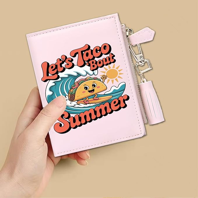 GEEAD Custom Design Small Wallets for Women Bifold Slim Coin Purse Zipper ID Card Holder for Christmas