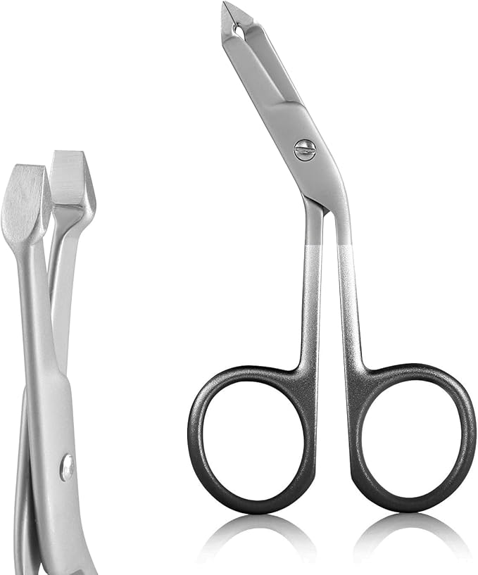 Professional Scissor Tweezer - Premium Quality Stainless Steel Tweezers with Handles, Larger Grabbing Surface Area, Precision Eyebrow Tweezers for Women and Men Facial Hair