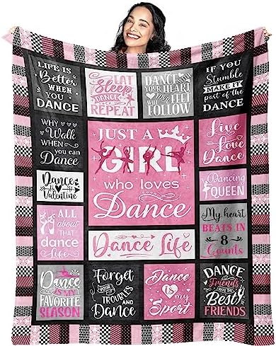 Dance Gifts Blanket 50"x40", Dance Recital Gifts for Girls Teens by Mcurore