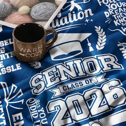 2026 Graduation Gifts Blanket 60 X 50 Inch, Graduation Gifts for Him/Men/Boy/Son, Class of 2026 Gifts, Graduate Gifts, High School/College/Masters Degree/Doctorate/PHD Graduation Gifts - Image 4