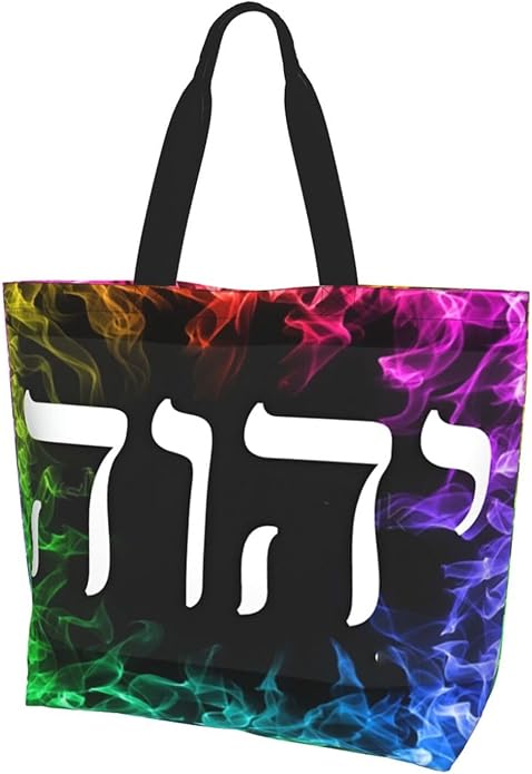 YHWH Large Reusable Eco-friendly Shopping Bags Portable Storage Handbag