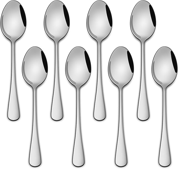 Small Teaspoon,5.5 Inches Stainless Steel Tea Spoons Set Of 8,Espresso Spoon,Durable Dishwasher Safe Small Coffee Spoons,Mini Demitasse Spoon For Dessert