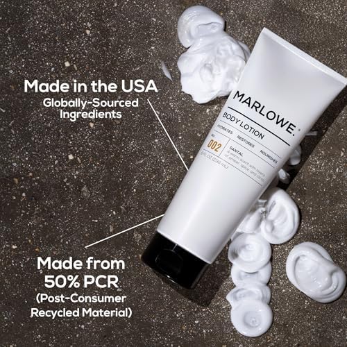 MARLOWE. Body Lotion for Men, Daily Moisturizer, Santal, 8 oz Tube - Image 5