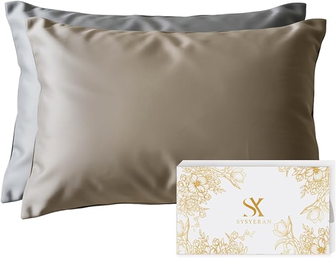 Mulberry Silk Pillowcase for Hair and Skin, Luxury Double Sided Pure Silk Pillowcase, 29x19 Inches, 1Pc (Apricot)
