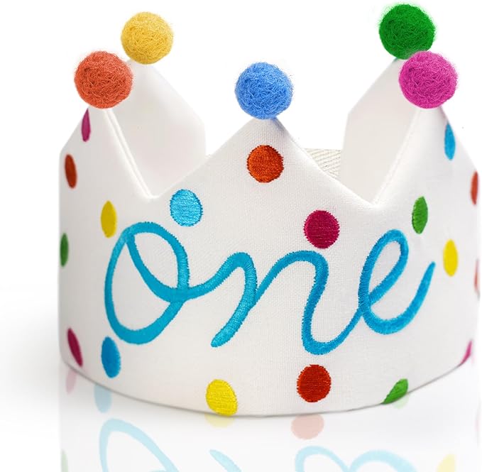 Personalized Hand Embroidered Crown, Customed Birthday Crowns for Kids Birthdays Party, Fit All Ages