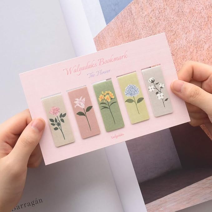 Monolike Magnetic Bookmarks The Flower, Set of 5