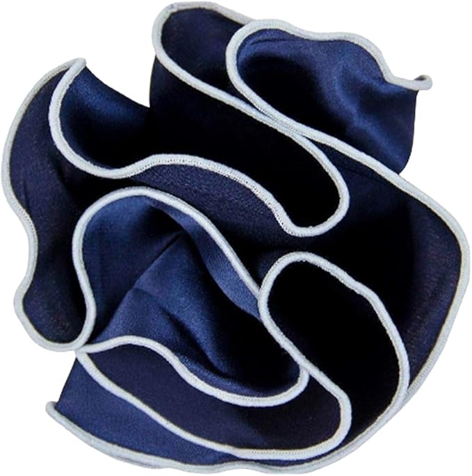 Premium Pre-Folded Four-Point Suit Pocket Square for Men with Sewn Pocket Fold
