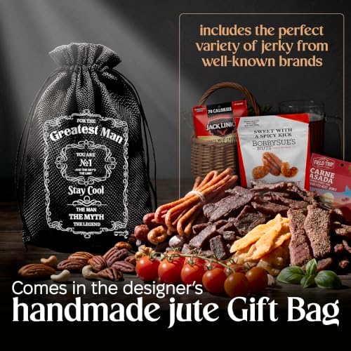 Beef Jerky & Nuts Gift Baskets - Birthday Gifts For Men Who Have Everything - Image 3