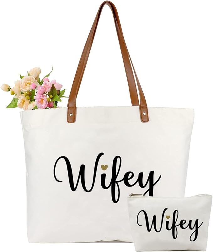 Lamyba New Mom Gifts, Mama Bag Tote with Makeup Bag, Cool Gifts for Mom to be/Expecting Mom/Pregnant Women