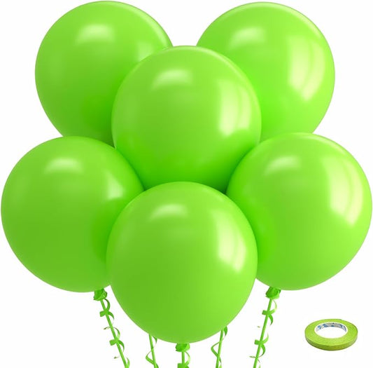 Bezente Lime Green Balloons 18 Inch- 30 Pack Large Thick Green Balloons Big Round Light Green Latex Balloons for Birthday Bridal Shower Dinosaur Jungle Party Decoration