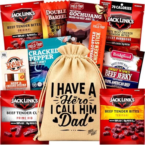 Jerky Basket Gift for Dad - Beef Jerky Dad Gifts & Dad Birthday Gift by Unknown