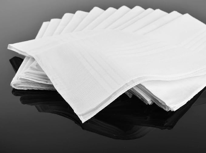 Umo Lorenzo Pocket Square Handkerchiefs for Men Soft 100% Cotton Hankies