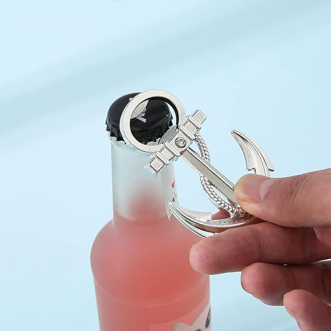 Pack of 20 Silver Nautical Theme Anchor Beer Bottle Opener Wedding Favors,Bottle Opener Party Favors for Guest Souvenir Gift for Baby Shower Birthday Party Decorations and Supplies (anchor)