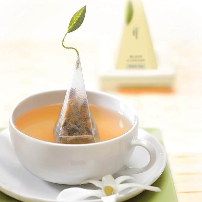 Tea Forte Premium Petite Presentation Box Gift Set Sampler, 10 Count, 2 of Each Blend Individually Wrapped Handcrafted Pyramid Infuser Bags, Assorted Classic Tea