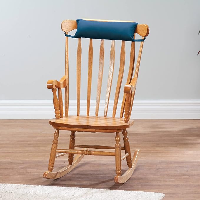Rocking Chair Neck Rest Pillow by OakRidgeTM, Navy Blue, 100% Cotton - Measures 5 1/2" x 18" x 2 1/2"