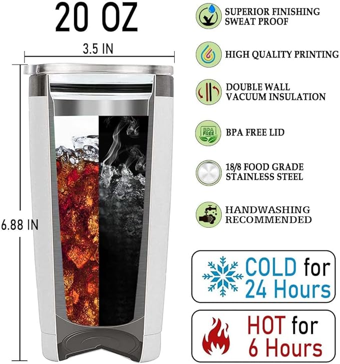 Personalized Chicken Tumbler Funny Rooster Gifts for Women Insulated Stainless Steel 20oz With Lid Travel Cup Coffee Mug Water Bottle Gift for Her Girl Friends