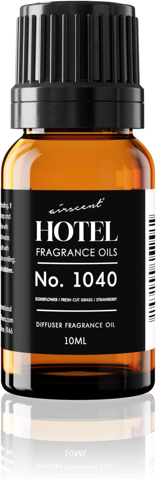 AirScent 50 Central Park Ritzy Hotel Fragrance No. 1040 - Elderflower Fresh Cut Grass Strawberry - Hotel Diffuser Oil for Ultrasonic and Waterless Diffusers and Crafting - 10 mL, 0.34 fl oz Bottle