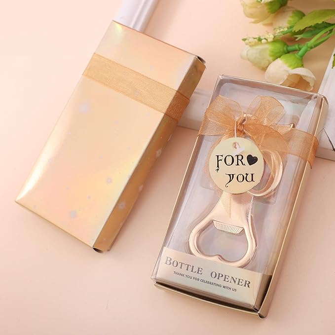 24 pcs Gold Themed 65th Bottle Openers Birthday Favor for Guest 65th Anniversary Wedding Party Gifts 65 Bottle Opener Birthday Souvenirs Decoration (Gold, 65 style)
