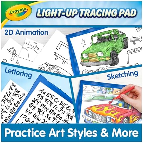 Crayola Light Up Tracing Pad - Blue, Drawing & Tracing Projector for Kids, Sketching Light Box Table, Toys for Kids, Gift for Girls & Boys, Ages 6+ - Image 5