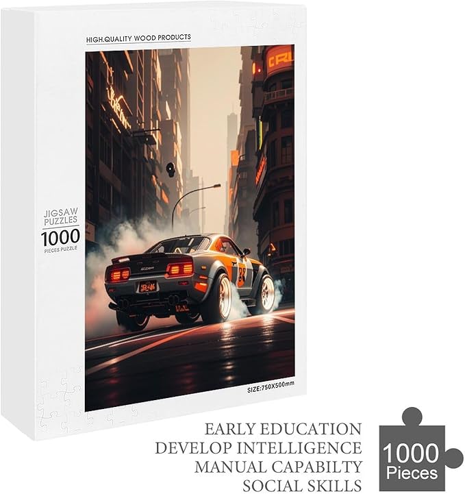 Jigsaw Puzzles for Adults 1000 Piece - Cool Sports Car Wooden Puzzles, Stress Relief Games, Funny Puzzles，Unique Gifts for Wall Art，Family Puzzles，Educational Games