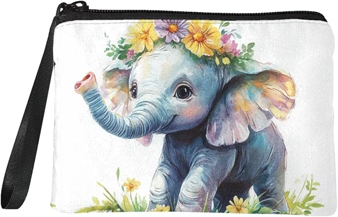 Dolyues Elephant Change Purse For Women Cute Card Holder Cute Elephant Coin Purse Elephant Coin Wallet for Womens Girls Birthday Gifts