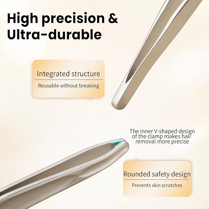 Eyebrow Tweezers for Women-1 Pack (Round)