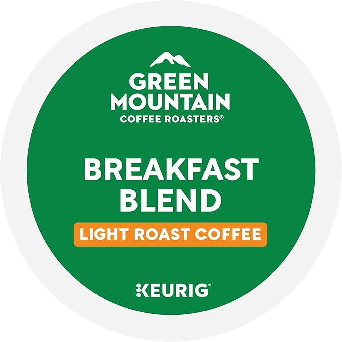 Green Mountain Coffee Roasters Breakfast Blend, Keurig Single Serve K-Cup Pods, Light Roast Coffee, 60 Count, (6 Packs of 10)