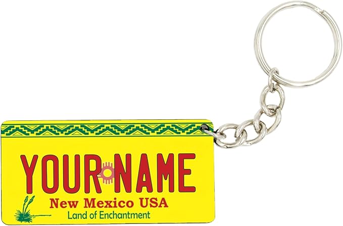 License Plate Keychain - Personalized - All States Multicolor