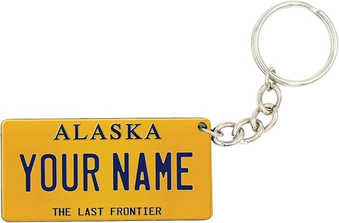 License Plate Keychain - Personalized - All States Multicolor