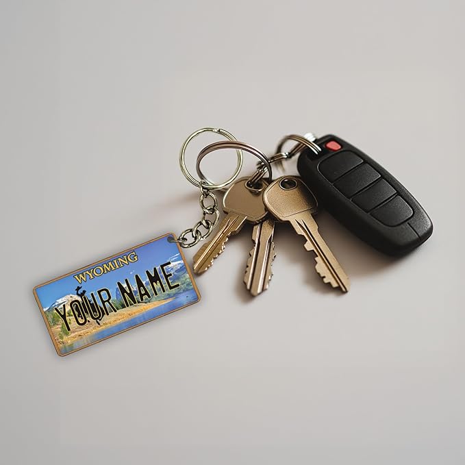 License Plate Keychain - Personalized - All States Multicolor