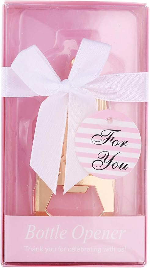 16 Pack Bottle Opener Baby Shower Favor For Guest,Cute Poppin Bottle Shaped Bottle Opener Favors for Baby Shower Souvenir Supplies and Decorations For Boy or Girl (Pink, 16)