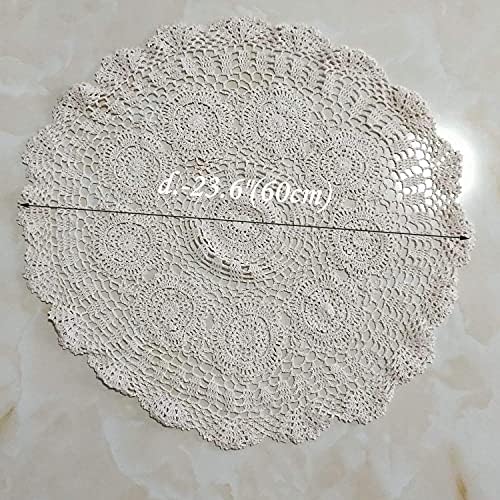 Honra Orraphtstu Baby Photoshoots Props Blanket Newborn Photography Crochet Rug Photo Posing Layer Vintage (Cream BM) - Image 2