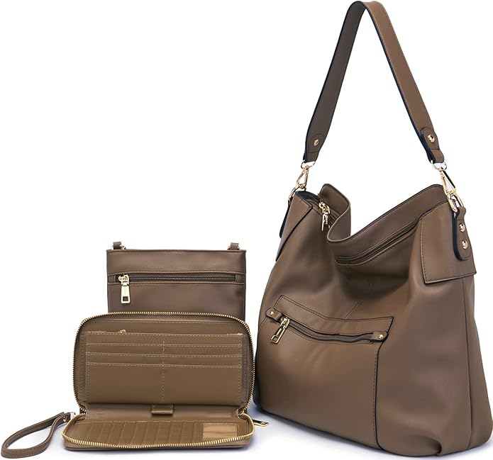 Large Crossbody Bags Ladies Shoulder Handbags Purse and Wallet Set for Women Totes Hobo Purses